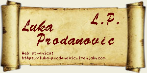 Luka Prodanović vizit kartica